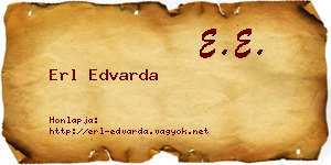 Erl Edvarda névjegykártya